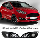 1 Pair Hollow Front Bumper Fog Lamp Lower Grille Cover for Ford Fiesta 2013