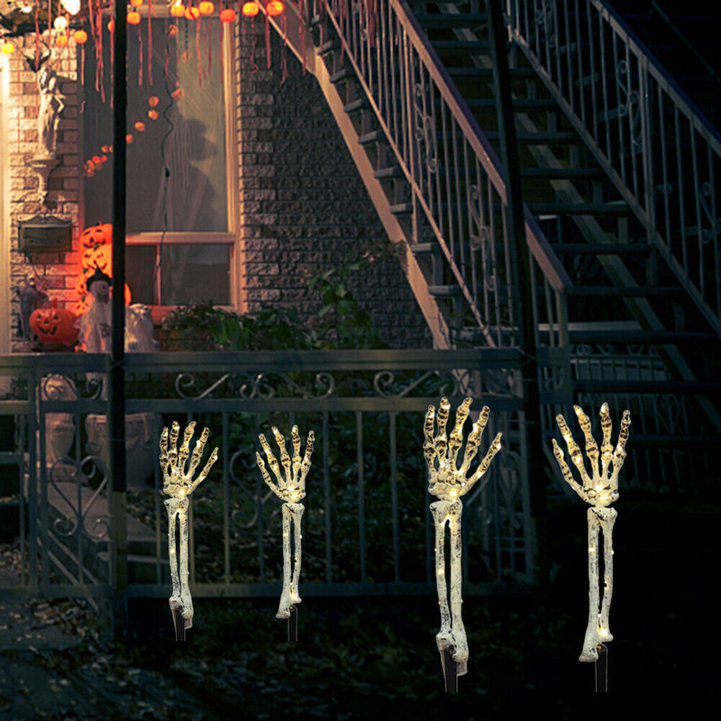 1 Pairs Ghost Hand Light Holiday Party Decor for Lawn Driveway Terrace Sidewalk