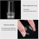 transparent Pure manicure plate Nail Art Jelly Silicone Nail Stamper Scraper