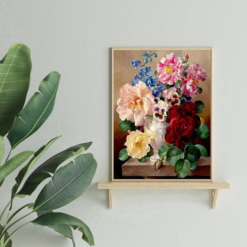 Oil Paint By Numbers A Bouquet Coloring Picture Digital Drawing