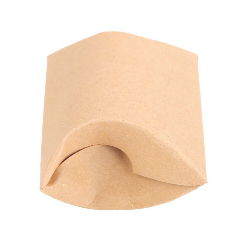 10pcs Packaging Gift Pillow Shape Candy Box Bag Wedding Favor (Kraft Paper)