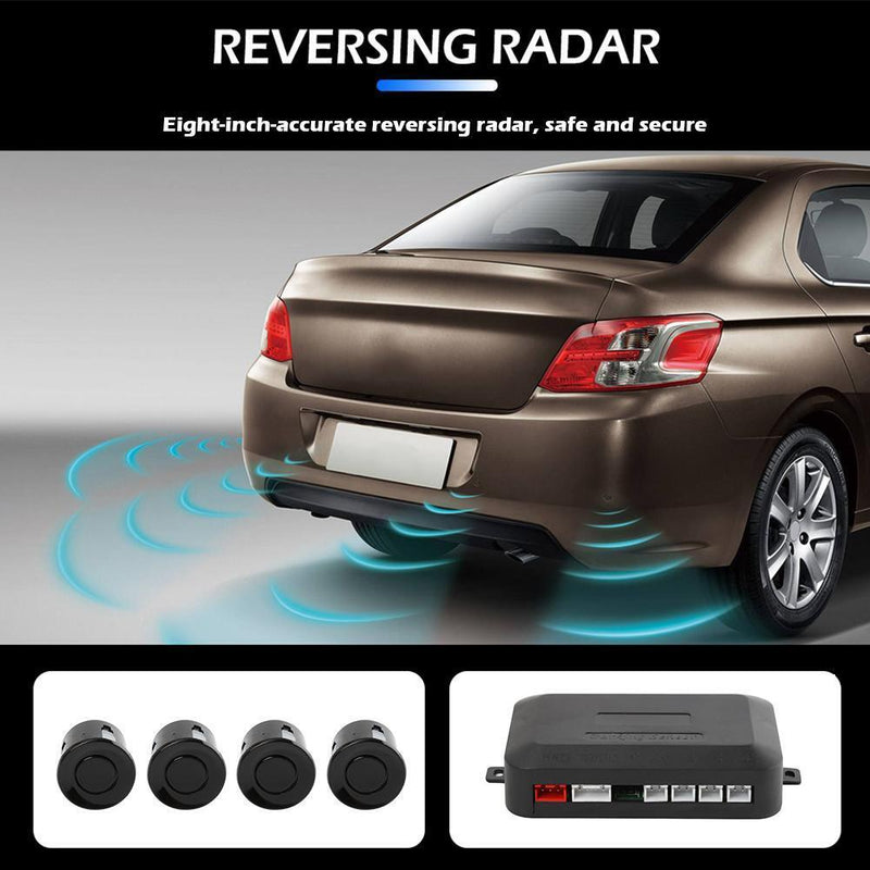 4 Sensors LED Display Car Parking Sensor Kit Backup Reverse Radar Monitor System