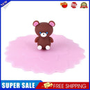 Transparent Cherry Cartoon Silicone Cup Cover Heatproof Reusable Lid (Bear)