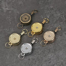 Anti-Lost Clip Metal Stationery Retractable Badge Holder Key Ring Lanyards