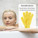 Five Fingers Bath Gloves Shower Towel Scrub Body Child Home Supply (Yellow)