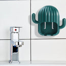Cactus Wall Mounted Toothbrush Holder Toothpaste Storage Rack (Dark Green) Newly