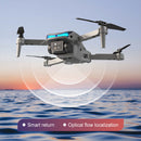 4CH 4K HD Dual Camera Foldable RC Drone 2.4GHz with 2 Battery (Light Grey) Newly