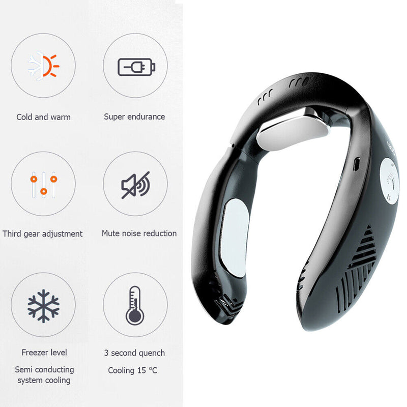 Winter Heating Warmer Hanging Neck Conditioner Warm Neckband Portable Fan