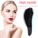 Hair Comb Detangle Hairbrush Massage Brush Curly Styling Tool (Light Blue)