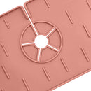 Kitchen Silicone Faucet Absorbent Mat Microfiber Sink Protector (A Pink) Newly
