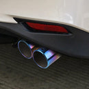 Dual Outlet Burnt Blue Car Exhaust Tip Stainless Steel Muffler Silencer Newly