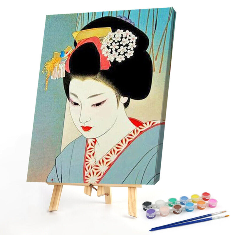 DIY Painted On Canvas Artwork Various Female Modern Oil Painting By Numbers