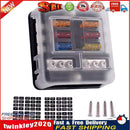 YJ-FB014 6 Ways 32V Blade Fuse Box Terminal Block Holder Case for Car Boat Newly