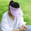 #A Summer Hat with Fan Sun Protection Breathable Shade Hat for Sport Camping Hik