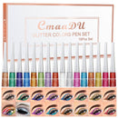 Liquid Glitter Eyeliners Pencils Kit Waterproof Colorful Shiny Eye Liner Pen Set