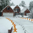 Yard Signs with Stakes Xmas Gingerbread Man Lawn Sign Decorations - 16 Pieces