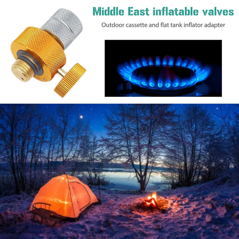 Gas Tank Coupler Converter Valve Adapter Gas Stove Switching for Outdoor Camping