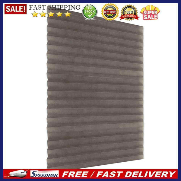 Self-Adhesive Window Curtain Balcony Kitchen Half Blackout Pleated Blinds Cof