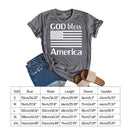 Independence Day Print Flag Letter T-Shirt (Grey XL)