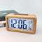 Digital Alarm Clock, Wooden Electronic Clocks Battery Operated with Backlight