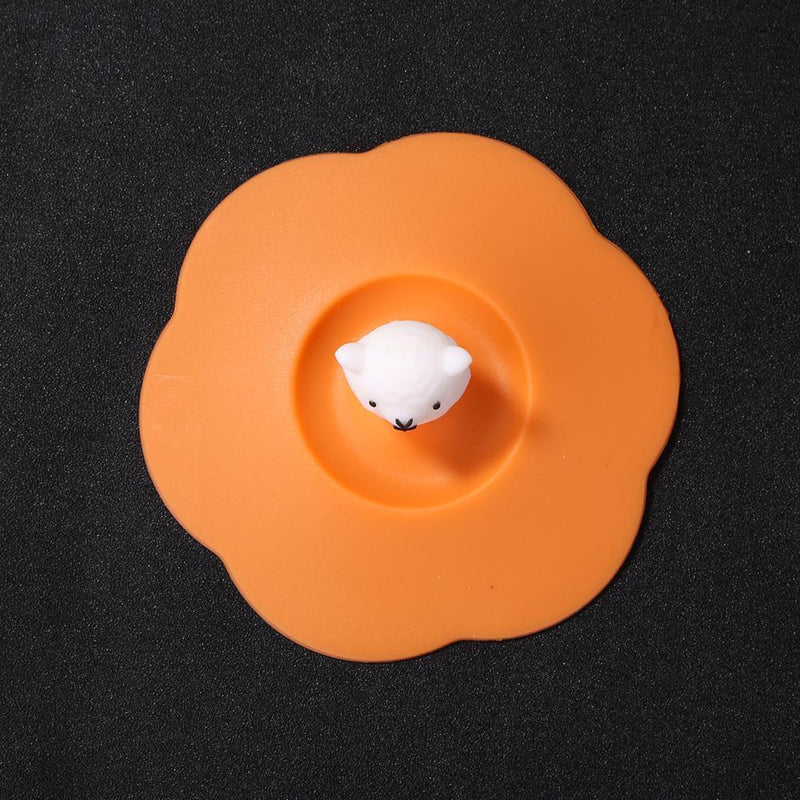 Torx Silicone Cup Cover Heat-resistant Leakproof Reuse Cartoon Lid (Alpaca)