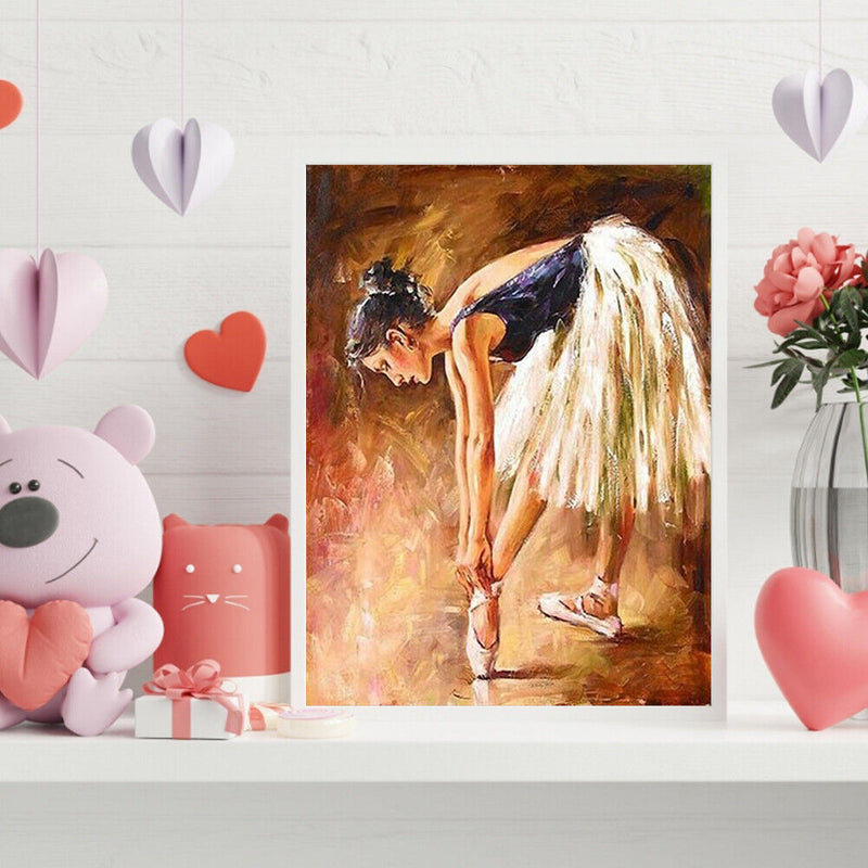 Ballet Girl Drawing Frameless DIY Oil Paint by Numbers Canvas Home Decor Newly