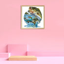 5D DIY Full Drill Diamond Painting Fish Cross Stitch Embroidery Mosaic Kit Newly
