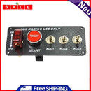 1 Set Racing Car 12V Ignition Switch Panel Motor Start Button LED Carbon Fiber