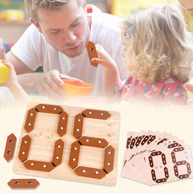 Wooden Numbers Board Subtraction Supplement Teaching Kids Early Educational Game
