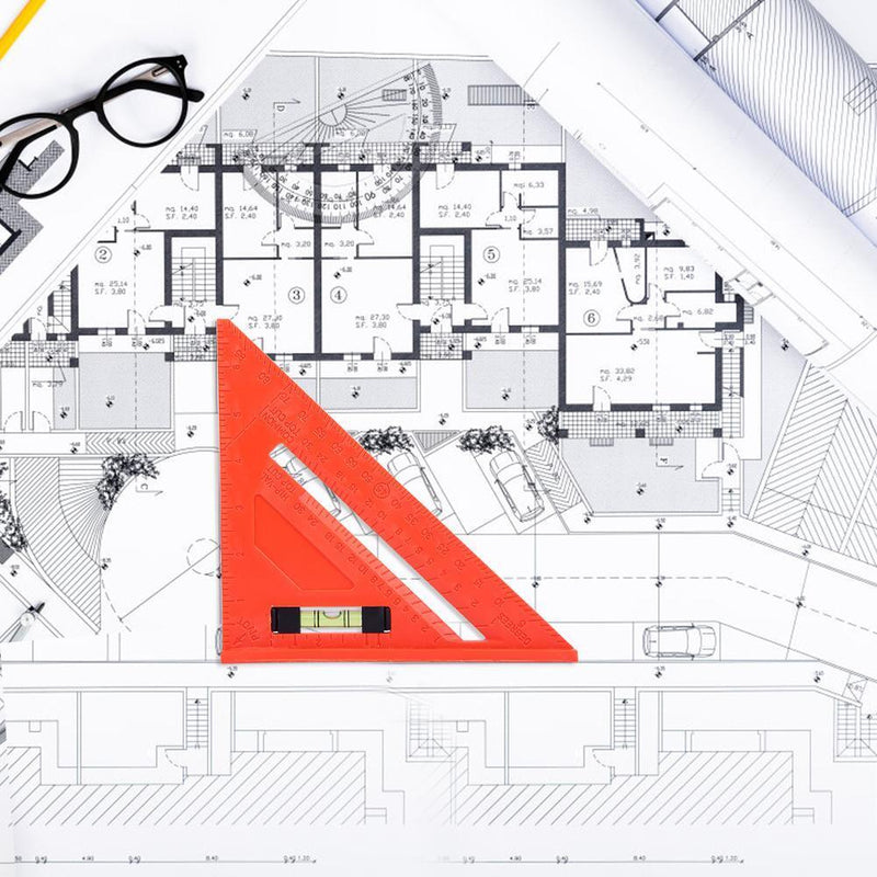 45 Degree Angle Ruler Multi-function Triangle Ruler Square Protractor Meter