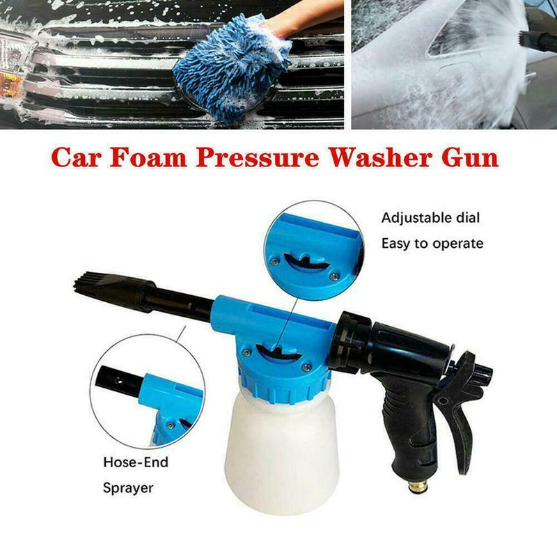 Foam Lance Cannon Spray Gun Kit Car Wash Uses Hose Bottle. Sprayer Pipe 1L D8C0