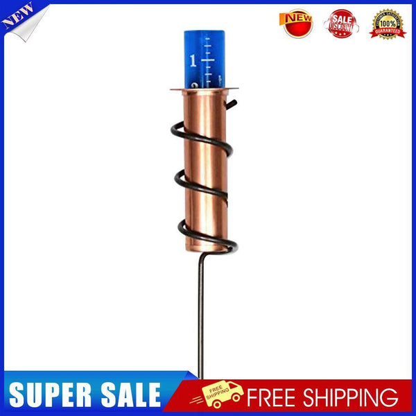 Spiral Lawn Rain Gauge Copper Floating Rain Meter for Outdoor Garden Yard