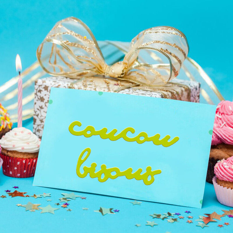 French Letter Cutting Dies for DIY Scrapbooking Album Card Making (H3973) Newly