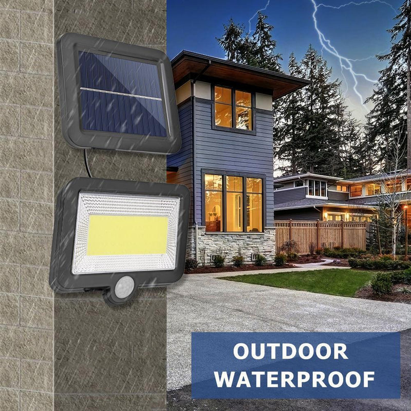 Solar Lamp PIR Motion Sensor COB LED Outdoor Wall Garden Path Night Lighting