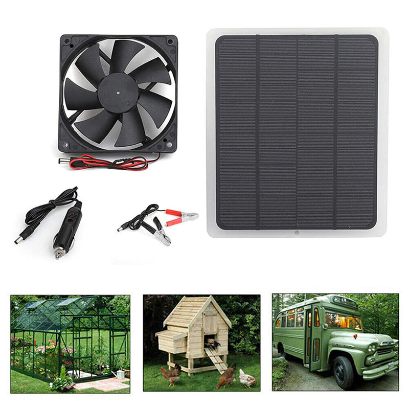 12V Air Extractor Mini Fan Poultry House Greenhouse Solar Exhaust Fan