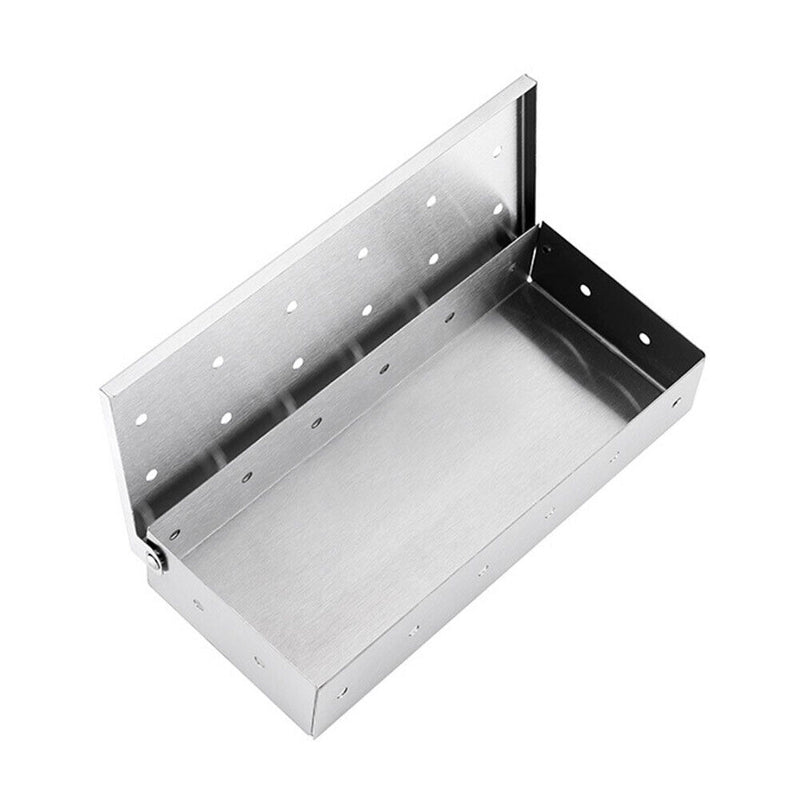Washable Stainless Steel Smoke Box BBQ Outdoor Barbecue Picnic Wood Chip Smoker