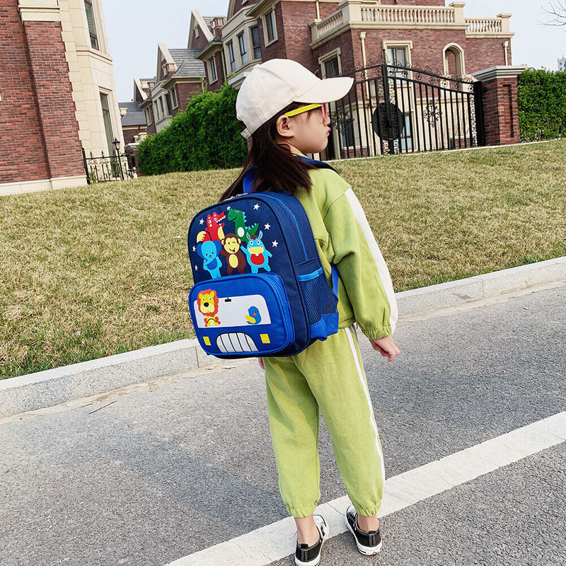 Animal Pattern School Bag for Kids Kindergarten Cartoon Backpack Nylon Handbags