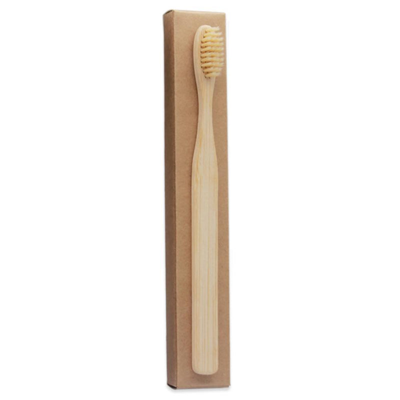 10pcs Environmental Soft Head Bamboo Oral Care Eco Toothbrush(Light Brown)