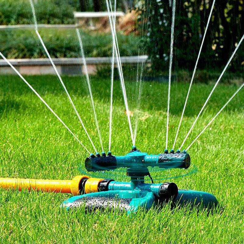 360 Degree Automatic Garden Sprinklers System Rotary Three Nozzle Arm Pipe