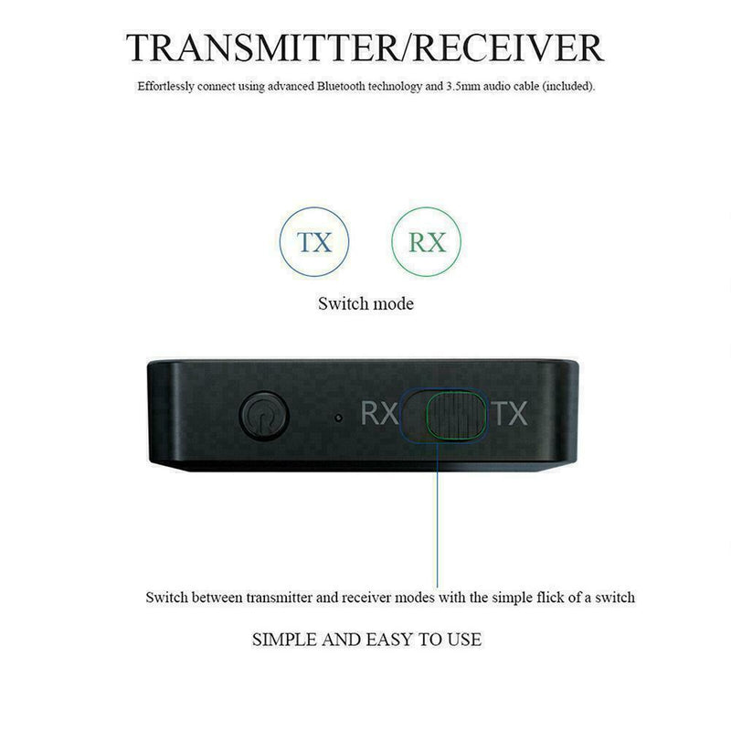 2in1 Bluetooth 5.0 Transmitter & Receiver Stereo Music W3M0 Car TV PC D M4V2