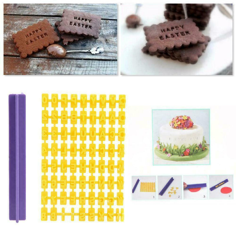 Mini Alphabet Number Letter Cookie Biscuit Stamp Cutter Cake Embosser DIY Q4C7