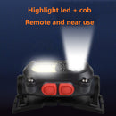 COB LED Headlamp Waterproof Headlight 6 Mode USB Sensor Head Lamp for Outdoor
