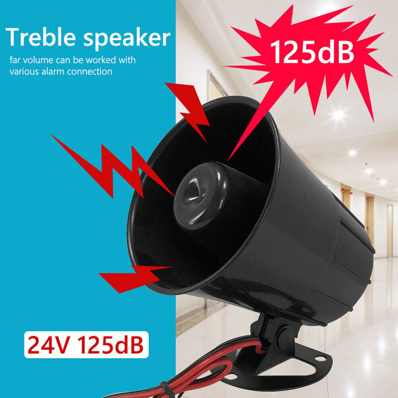 125dB Loud Warning Alarm Siren Universal for Truck Boat Tractor Ship 24V