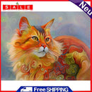 Full Embroidery Colorful Cat Cross Stitch Kit 11CT Stamped DIY Canvas Craft Gift