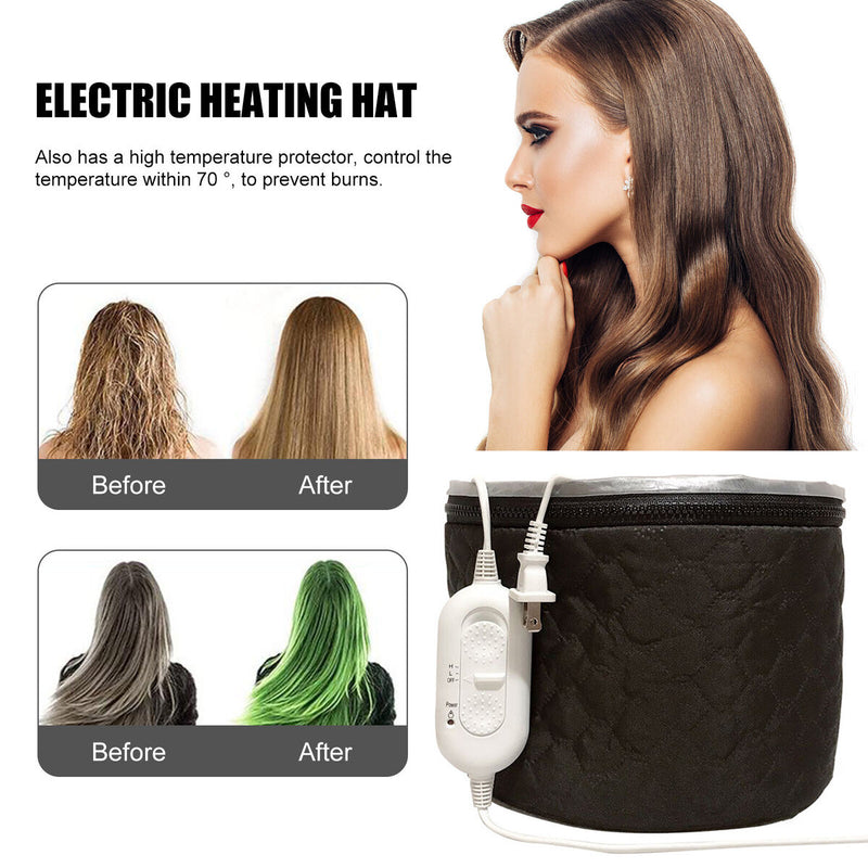 Thermal Steamer Cap Hair Care Heating Cap 110V Electric Nourishing Care Hat
