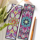 2pcs DIY Diamond Painting Leather Bookmark Special Shape Drill Tassel Art Crafts