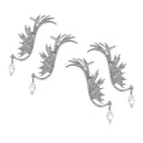Drop Stud Earrings Dangle Angel Wings Earrings Rhinestone Ear Clip Ear Stud