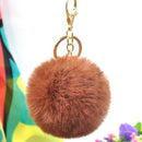 Key Ring Rabbit Hair Ball Pendant Fluffy Bag Charms Bunny Keychain for Women