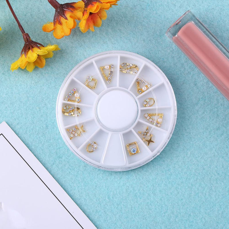 1 Set Glitter Nail Stickers Alloy Diamond Charm Manicure Tools Nail Art Decor