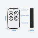 AK-K210605 315MHz 4 Buttons Learning Copy Remote Controller (White Black)
